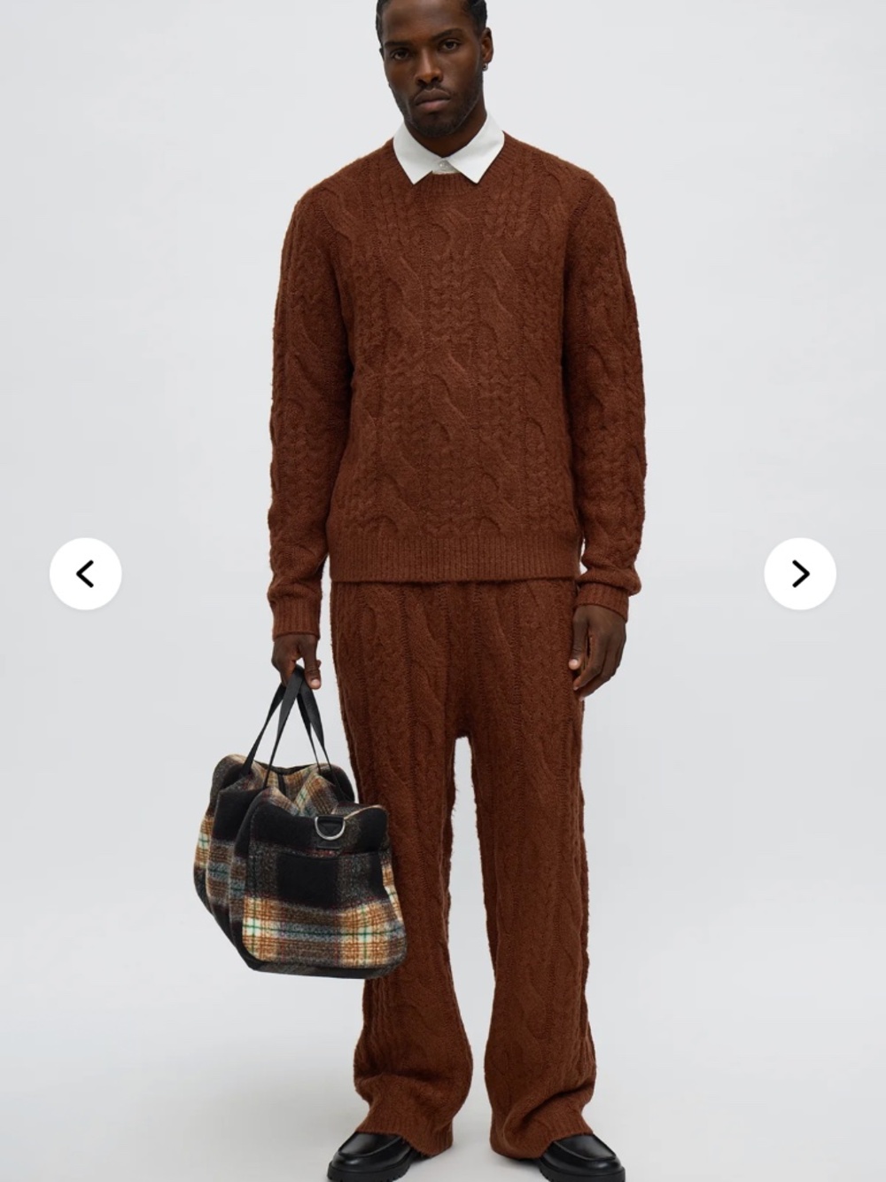 Brown Teddy Sweater Set